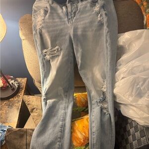 Distressed Light Blue Women's Jeans